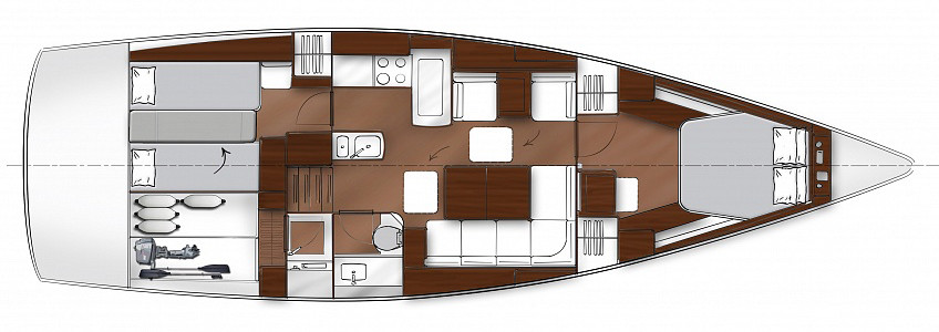 Bavaria 46 Vision Ponte Inferiore (Opzionale)