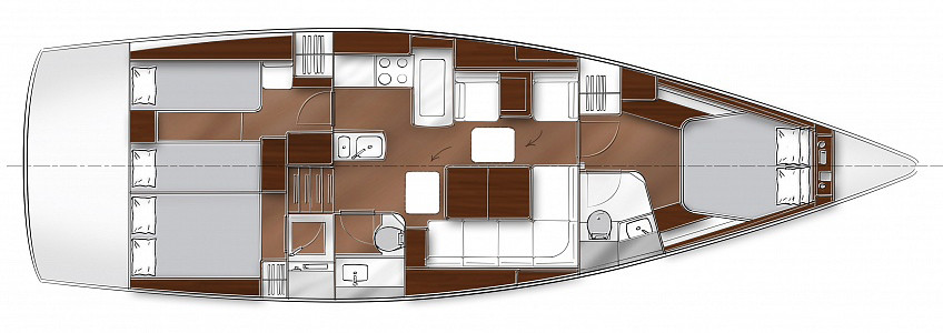 Bavaria 46 Vision Unterdeck