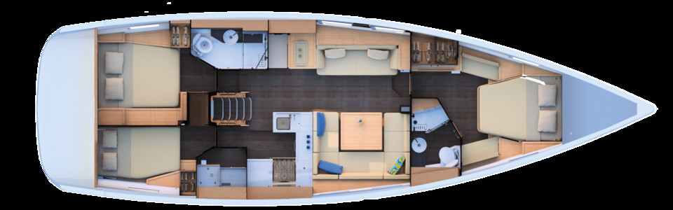 Jeanneau 51 Нижняя Палуба (Опционально 3)