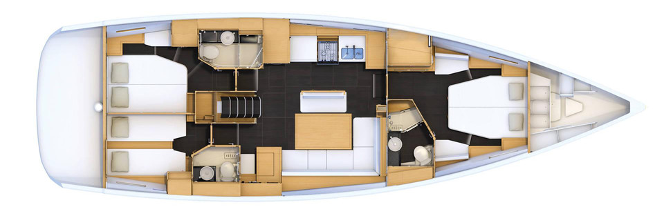 Jeanneau 54 Lower Deck (Optional 3)