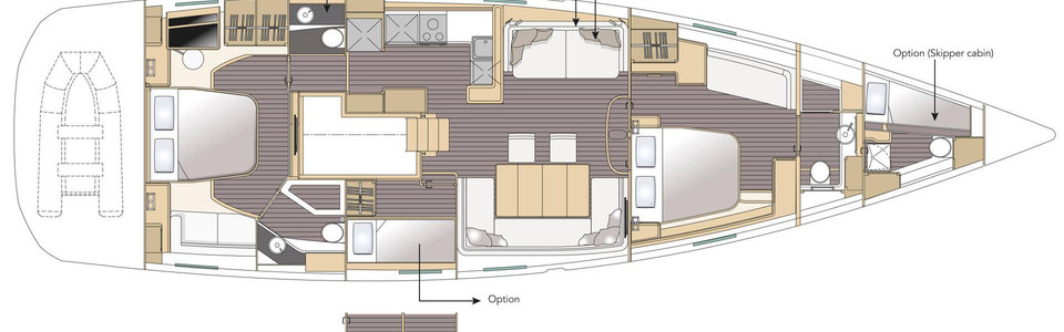 Jeanneau 64 Lower Deck
