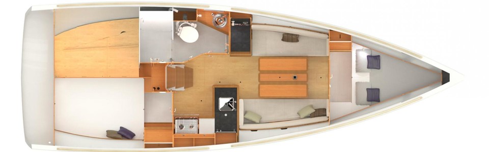 Jeanneau Sun Odyssey 349 Lower Deck (Optional 2)