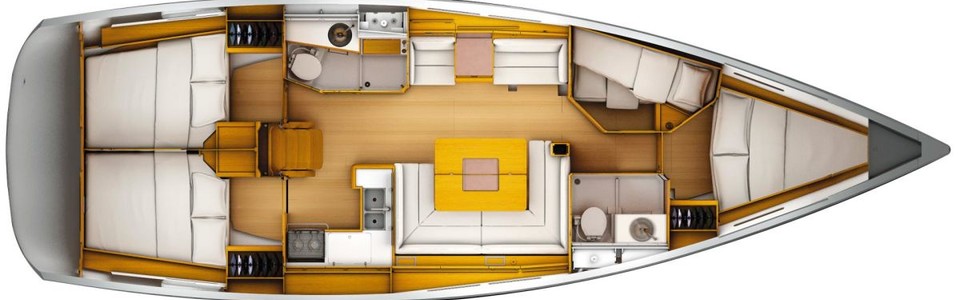 Jeanneau Sun Odyssey 449 Lower Deck (Optional)