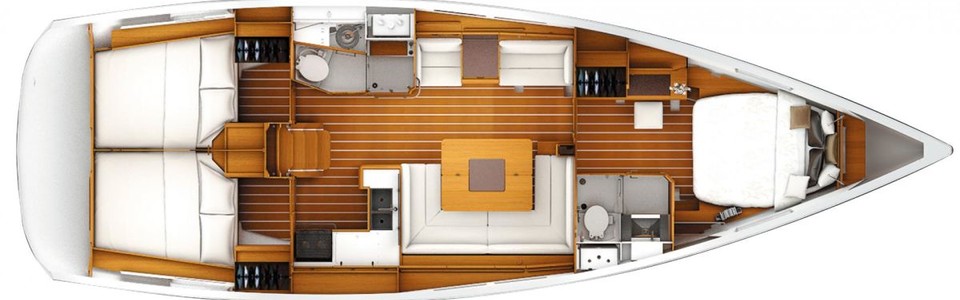 Jeanneau Sun Odyssey 449 Lower Deck