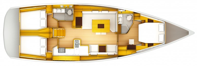 Jeanneau Sun Odyssey 519 Lower Deck (Optional 3)