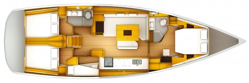 Jeanneau Sun Odyssey 519 Lower Deck (Optional 2)