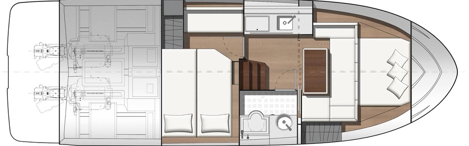 Jeanneau Leader 33 Cubierta Inferior