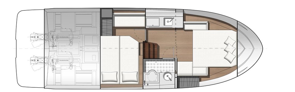 Jeanneau Leader 33 Cubierta Inferior (Opcional)
