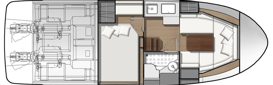 Jeanneau Leader 30 Pont Inférieur