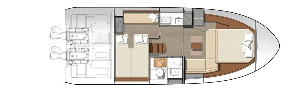Jeanneau Leader 36 Нижняя Палуба