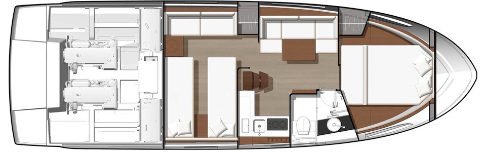 Jeanneau Leader 40 Нижняя Палуба (Опционально)