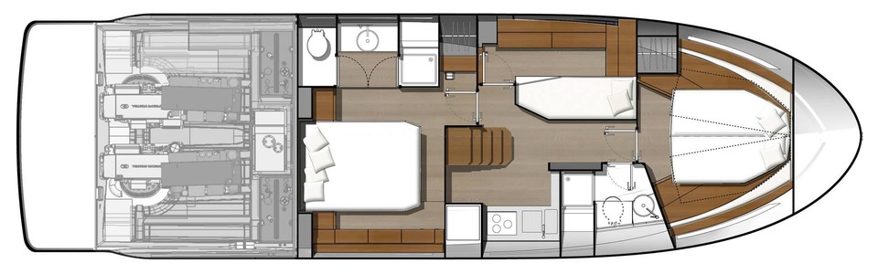 Jeanneau Leader 46 Lower Deck (Optional)