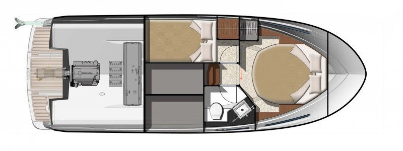 Jeanneau NC 9 Нижняя Палуба