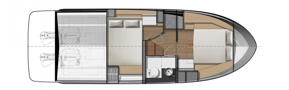 Jeanneau NC 33 Нижняя Палуба