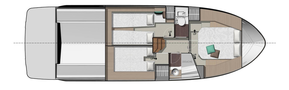 Jeanneau NC 37 Lower Deck (Optional)