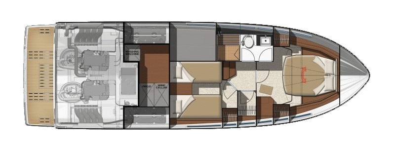 Jeanneau NC 14 Lower Deck (Optional)