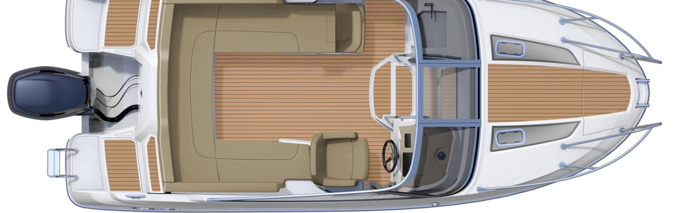 Jeanneau Cap Camarat 6.5 DC Serie 2 Ponte Principale (Opzionale)