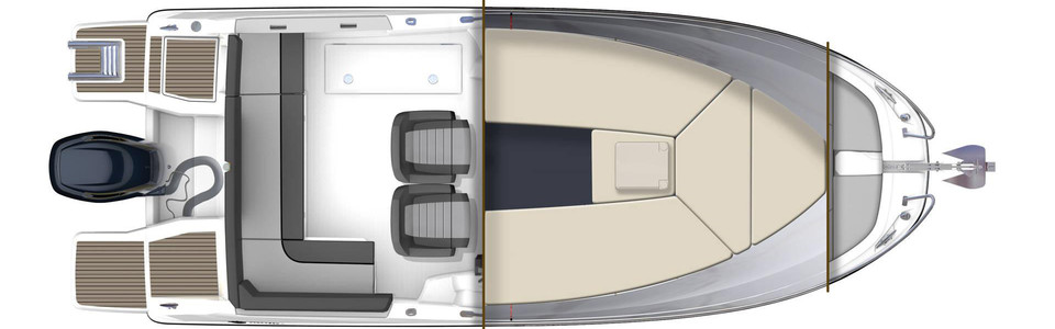 Jeanneau Cap Camarat 6.5 WA Serie 3 Ponte Inferiore