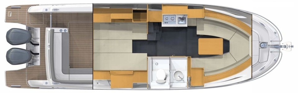 Jeanneau Cap Camarat 10.5 WA Cubierta Inferior