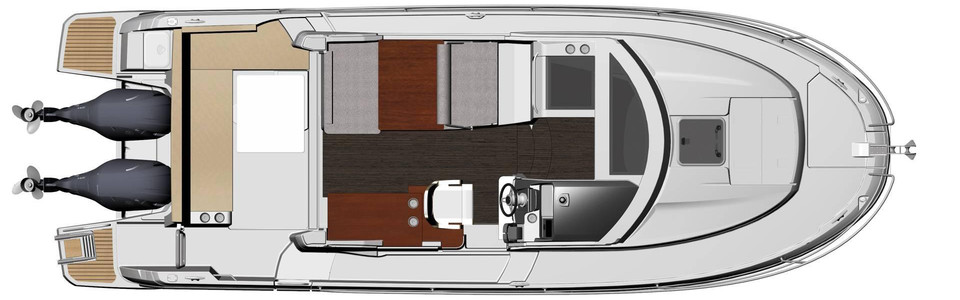 Jeanneau Merry Fisher 895 Hauptdeck (Optional)