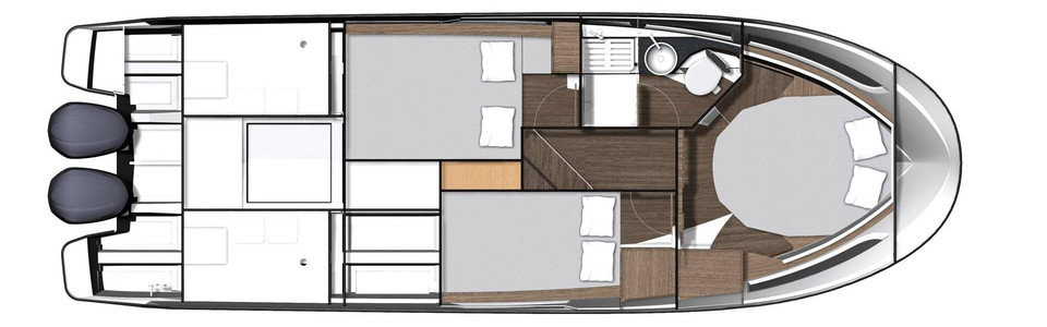 Jeanneau Merry Fisher 1095 Lower Deck