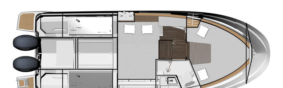 Jeanneau Merry Fisher 895 Marlin Unterdeck