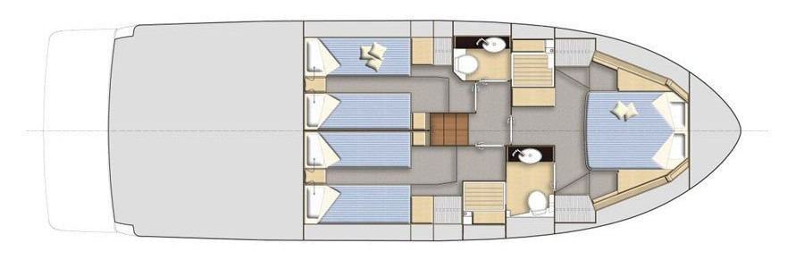 Bavaria Virtess 420 Coupe Cubierta Inferior