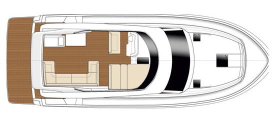 Bavaria Virtess 420 Fly Flybridge Deck