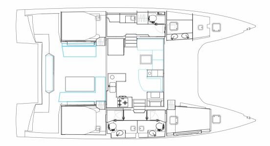 Bavaria Nautitech 46 FLY Unterdeck (Optional 3)