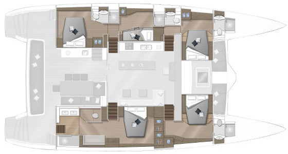 Lagoon 630 MY Pont Inférieur (Option 3)