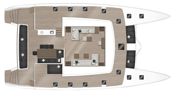 Lagoon 630 MY Pont Principal (Optionnel)