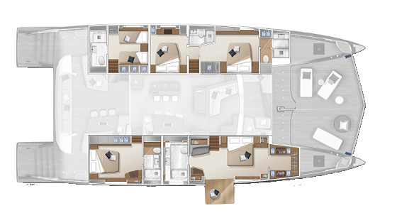 Lagoon SEVENTY 8 Lower Deck (Optional 6)