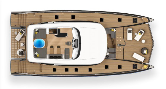 Lagoon SEVENTY 8 Flybridge Deck (Optional 3)