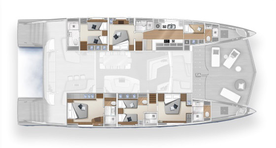 Lagoon SEVENTY 8 Lower Deck (Optional 5)