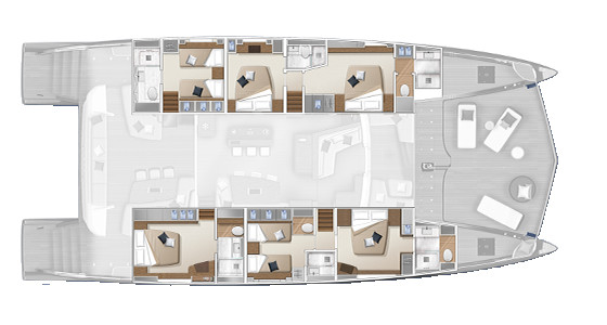 Lagoon SEVENTY 8 Lower Deck (Optional 7)