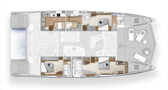 Lagoon SEVENTY 8 Lower Deck (Optional)