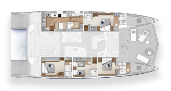 Lagoon SEVENTY 8 Lower Deck (Optional 4)
