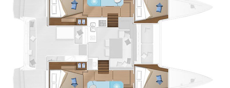 Lagoon 40 Lower Deck