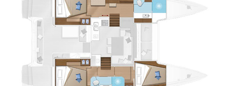 Lagoon 40 Lower Deck (Optional 2)