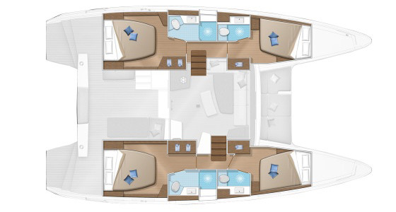 Lagoon 42 Lower Deck (Optional)