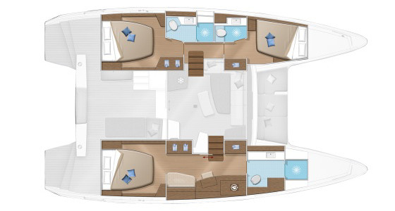 Lagoon 42 Lower Deck