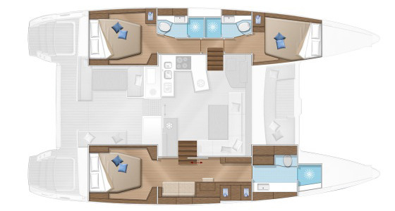 Lagoon 450 S Нижняя Палуба