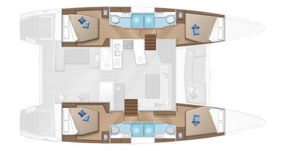 Lagoon 450 S Нижняя Палуба (Опционально)