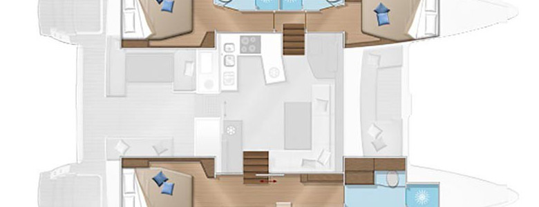 Lagoon 450 F Cubierta Inferior