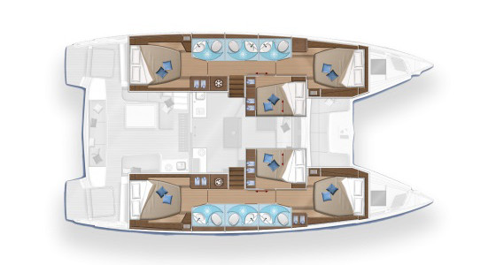 Lagoon 50 Cubierta Inferior