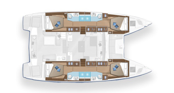Lagoon 50 Cubierta Inferior (Opcional)