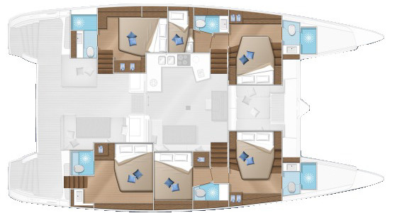 Lagoon 52 F Pont Inférieur (Option)