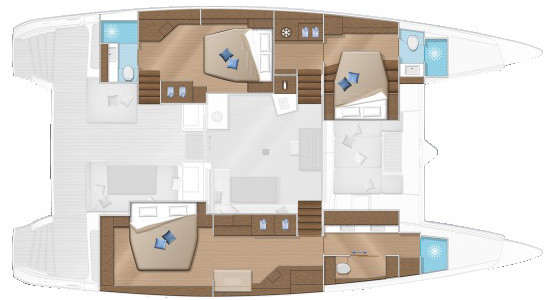 Lagoon 52 F Pont Inférieur