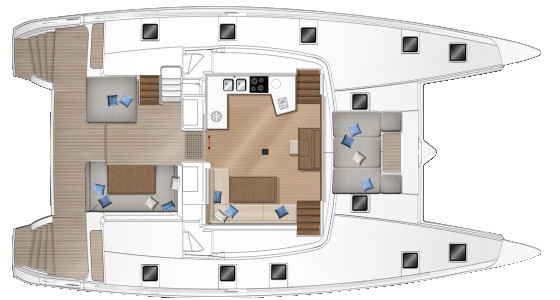 Lagoon 52 S Hauptdeck