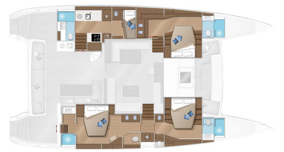 Lagoon 560 Lower Deck